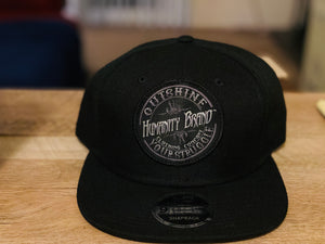 Black full snap-back cap